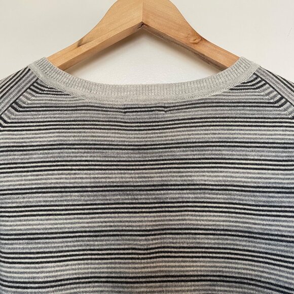 Structure Merino Wool Sweater Grey Striped Mens Sz XXL NWT - Picture 4 of 6
